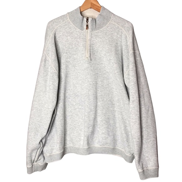 Tommy Bahama Cream Grey Reversible 1/4 Zip Sweater Pullover Long Sleeve Men’s XL - Picture 11 of 16